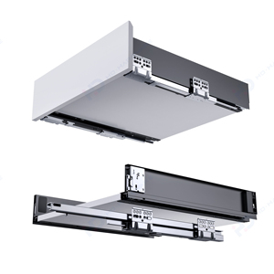 Mềm đóng im lặng giảm xóc siêu mỏng ngăn kéo hộp đồ nội thất tủ kim loại lưu trữ Ngăn kéo trượt đường sắt - Product Image 1