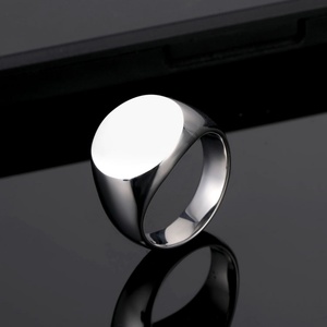 Fashion Jewelry Stainless Steel Silver Gold Custom logo <b>Ring</b> <b>for</b> <b>Men</b> Women - Product Image 4