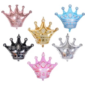 Globos de Helio Gigantes en Forma de Corona, Color Rosa Dorado, <span class=keywords><strong>para</strong></span> Decoración de <span class=keywords><strong>Cumpleaños</strong></span> de Princesas, Venta al Por Mayor - Product Image 1
