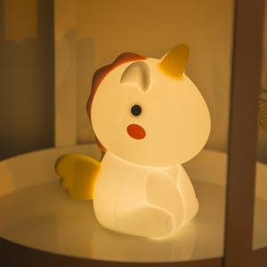 Hot Sale Birthday Gift for Kids Children Night <b>Light</b> Unicorn Silicone Night <b>Light</b> Silicon <b>Light</b> - Product Image 1