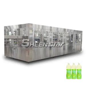 Automatic Packaging Machine Fruit Pulp Mango Juice Liquid Filling and Packing Machine PET Plastic Bottle PLC+ Touch Screen 32