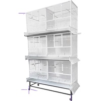 Cage à oiseaux en fil métallique avec plateau amovible, volière d'intérieur pour animaux de compagnie, légère et respirante, en stock