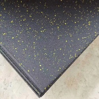 Alfombrilla de goma de alta densidad para gimnasio, estera protectora de punto de Color personalizada para ejercicio físico, suelo de goma para interiores