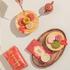 Plato Redondo de Bambú para Frutas con Forma de Hongo, Estilo Fresco y Bonito, Platos para Fiestas - Product Image 4