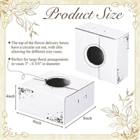 Boîte de livraison de fleurs en carton recyclé personnalisée, réutilisable, robuste, pour vase, boîte d'expédition en carton ondulé pour fleuriste