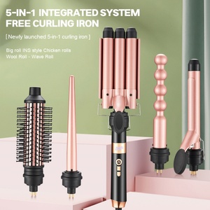 Rizador de Pelo 5 en 1 Intercambiable Multifuncional con Pantalla LCD, Cerámica y Turmalina, con Múltiples Funciones - Product Image 3