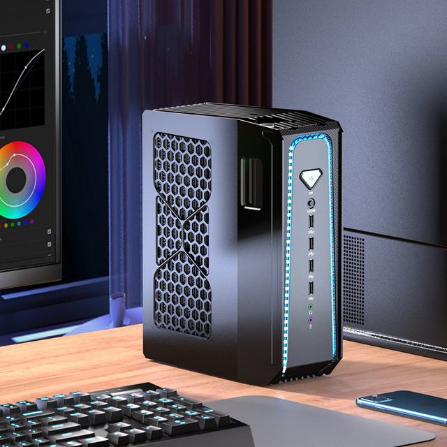 Msecore Liquid Cooled Gaming Mini PC I9-12900F RTX 4060 Ti 16G VRAM AI PC for Stable Diffusion Deep Learning Workstation