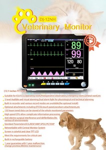 Monitor <span class=keywords><strong>Veterinario</strong></span> Multiparametrico per Segni Vitali con Registratore e Allarme Integrati per Terapia Intensiva, Sala di Emergenza e Sala Operatoria, Certificato CE - Product Image 6