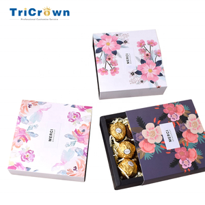 Personnalisé saint valentin créatif haut de gamme de luxe carré papier tirer tiroir chocolat emballage cadeau boîte - Product Image 1