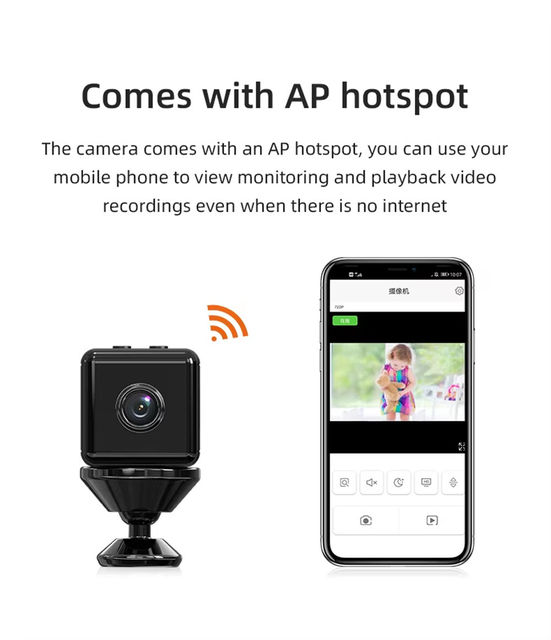 X6D 1080P HD Mini Camera WiFi Mobile Phone Cheap Price Remote Monitoring Wireless Home Security Camcorder Indoor