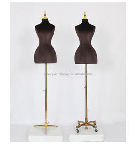 دمية أنثوية مخملية منحنية فستان زفاف نمط نصف جسم لرفع الكتفين ضخم للبيع بالجملة - Product Image 4