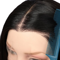 Vente directe usine : Cheveux humains vierges chinois pour perruques Lace Front, base transparente, longueur variée, bonnets petits et grands, densité 150%