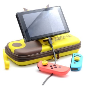 Nouvelle vente chaude dur étui de protection Kit pochette sac Playstand support corde pouce capuchon pour <span class=keywords><strong>Nintendo</strong></span> Switch <span class=keywords><strong>Pikachu</strong></span> - Product Image 2