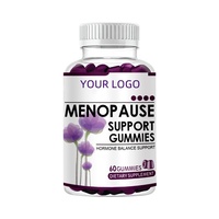 Gummies pour la ménopause sans hormones, compléments alimentaires à base de plantes pour femmes, marque privée OEM ODM, soulage les bouffées de chaleur, les sueurs nocturnes, les sautes d'humeur