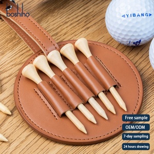 ขายส่งจากโรงงาน ที่ใส่ทีกอล์ฟแบบพกพาหนังแท้สั่งทำพิเศษ พร้อมคลิปหนีบเข็มขัด ที่เก็บทีกอล์ฟหนังแท้ และกระเป๋าเก็บของ - Product Image 3