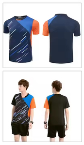 Uniformes de Bádminton y Tenis para Hombre, de Manga Corta, 100% Poliéster, Transpirables y de Secado Rápido, Sublimados - Product Image 4