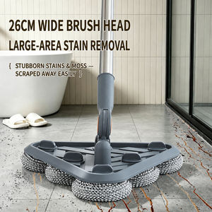 <span class=keywords><strong>Brosse</strong></span> à poils en acier à long manche, rotative à 360 degrés, <span class=keywords><strong>brosse</strong></span> triangulaire pour nettoyer la <span class=keywords><strong>piscine</strong></span>, la salle de bain, la terrasse, le marbre - Product Image 4