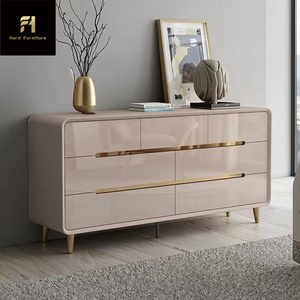 Mueble de Salón de Estilo Italiano de Lujo, Color Crema, Minimalista, Moderno, con Cajones, Mueble de Almacenamiento para Dormitorio - Product Image 4