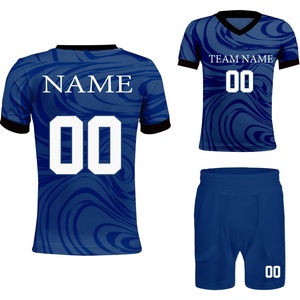 เสื้อฟุตบอลแบบกำหนดเองสำหรับผู้ชาย พิมพ์ชื่อและหมายเลขด้วยความร้อน ผ้าสแปนเด็กซ์/โพลีเอสเตอร์ 140 กรัม ชุดฝึกซ้อมทีม 3 มิติ - Product Image 1