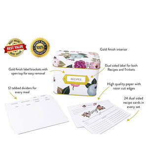 Tùy Chỉnh Chất Lượng Hộp Quà Tặng Thời Trang Màu Trắng Đầy Màu Sắc Thẻ Kim Loại Trang Trí Công Thức Hộp - Product Image 5