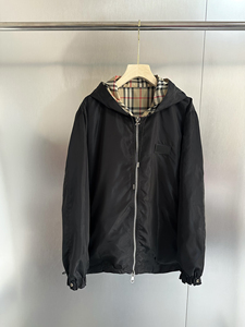 เสื้อแจ็คเก็ตซิปดีไซน์ Burberry ลายตารางกันน้ำสำหรับผู้ชาย สไตล์ลำลองหรูหรา ใส่ได้สองด้าน เหมาะสำหรับกิจกรรมกลางแจ้ง - Product Image 2