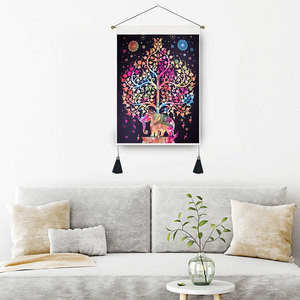 พรมแขวนผนังรูปปั้นพระพุทธรูปแบบสั่งทำ,ผ้าลินินผสมคอตตอนสำหรับประดับบ้านสไตล์นอร์ดิกภาพศิลปะแขวนผนังติดผนังขนาด35*50ซม. - Product Image 5