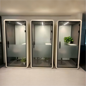 Cabina de Oficina Privada Insonorizada con Cristal, Diseño Minimalista, Cabina Independiente para Oficina en Casa, Espacio de Trabajo, Sala de Reuniones - Product Image 4
