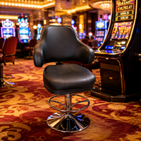 Fauteuil de jeu premium SUCCESSOR pour machine de casino, siège en cuir de luxe avec base métallique robuste, fabricant