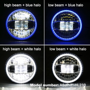 Phare rond à LED cristal 12 volts avec faisceau haut/bas adapté aux modèles Harley Davidson Motoycycle Indian, Yamaha, Triumph <span class=keywords><strong>Enfield</strong></span> - Product Image 6