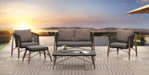 Ensemble de canapés en corde pour l'extérieur - Meubles de jardin durables et imperméables, confortables pour une utilisation en parc - Product Image 3