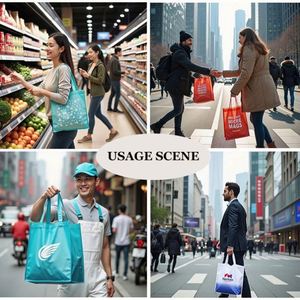 Bolsas de Compras Reutilizables de Tela con Logotipo Personalizado, Bolsas de Regalo de Color, Bolsas de Compras de Tela No Tejida para Promociones - Product Image 5