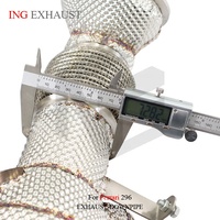 ING SUS304 Downpipe pour Ferrari 296 GTB F171 F163 3.0T 2021+ |   Échappement Hot-V 663-830HP avec bouclier thermique – Vente en gros