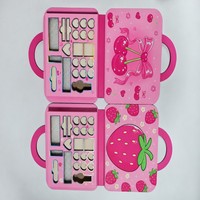 Nouvel Arrivage – Magnifique Boîte Cadeau Cosmétique Vide Rose Style Sac à Main à Motif Fruité pour Emballage de Kit Beauté Enfant Marque Privée
