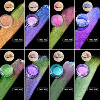 Ombre à paupières sirène de qualité cosmétique Pigments de caméléon Aurora Poudre libre irisée dans de petits pots