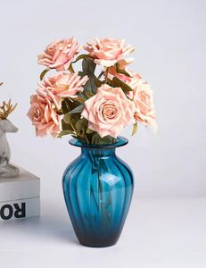 Rosas Artificiales Realistas al Tacto, Decoración para Bodas, Alta Calidad, Color Rosa Otoñal, Látex, Hechas a Mano, para el Día de la Madre, Navidad - Product Image 2