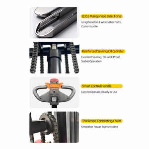 Worui Elektrische Palletstapelaar CE ISO Draagbare Straddle Leg Stapelaar voor Magazijn Smalle Gang Materiaal Handling Stapelaar Heftruck - Product Image 5