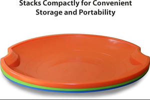 Traîneau en plastique pour enfants et adultes, Traîneau à soucoupes volantes - Product Image 4