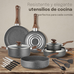 6 Piece Modern Design Heat Resistant Marble Cooking Pots Glass Lids Bakelite Handles Dishwasher Oven Safe Gas <b>Cookware</b> <b>Set</b> - Product Image 2