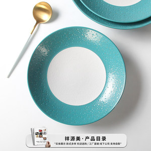 Xiangyuan <b>melamine</b> tableware <b>plates</b> for restaurants and hotels, featuring exquisite presentation of chopped chili fish head, - Product Image 5