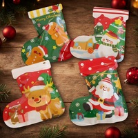 Sacs en Mylar personnalisés imprimés en forme spéciale, sacs cadeaux de Noël pour bonbons, pochettes refermables à fermeture éclair de forme unique, qualité alimentaire, directement de l'usine, OEM ODM
