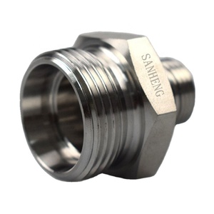 Sanheng 1cb-wd BSP nam ren núm vú khớp nối thủy lực khớp nối thép không gỉ duy nhất ferrule nén Ống phù hợp Bộ chuyển đổi - Product Image 2