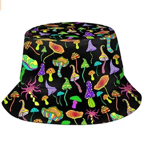 2023 חדש עזיבות הוואי קיץ הפיך דייג כובע, מותאם אישית כל רחבי מודפסים אופנה דלי כובע