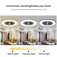 Ventilateur de plafond LED intelligent Tuya avec télécommande vocale, design moderne pour salon, avec fonction de lustre rétractable et construction en fer.