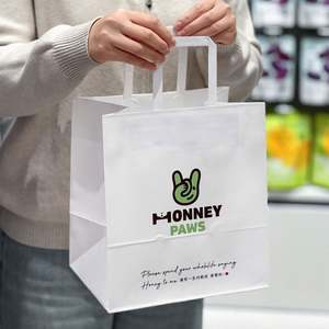 Customized Eco-Friendly Recycled Kraft Paper Bags for <b>Pet</b> <b>Food</b> for Supermarket Animal Store Packaging - Product Image 3