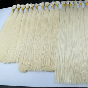 Fornitore all'ingrosso di capelli umani: Capelli brasiliani Remy a doppia trama con cuticole allineate, disponibili in nero, marrone, <span class=keywords><strong>biondo</strong></span> - Product Image 5