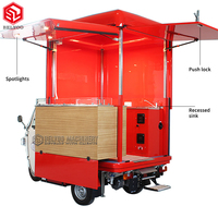 Prix d'usine Offre spéciale Vélo électrique tricycle Camion alimentaire électrique Pizza Café Taco Chariot alimentaire mobile Camion de crème glacée
