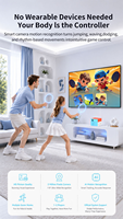 Ihomemix M58 Lecteur de jeux vidéo domestique à détection de mouvement avec caméra 2MP, console de jeux vidéo familiale à reconnaissance de mouvement pour Noël