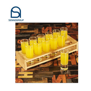 Juego de copas de regalo Mini chupito por sublimación, copas pequeñas de cóctel de bala, <span class=keywords><strong>Vodka</strong></span>, whisky, copas de vino con soporte de madera - Product Image 2