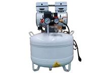 Compresseur d'air médical dentaire muet à piston alimenté en courant alternatif, refroidi par air, composants de la pompe centrale du moteur pour un fonctionnement silencieux