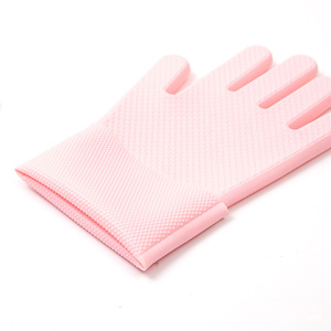 Silicone Dishwashing Gloves Thickening Non Slip Heat Resistant Kitchen Cleaning Household Use Waterproof Solid Color - Product Image 3